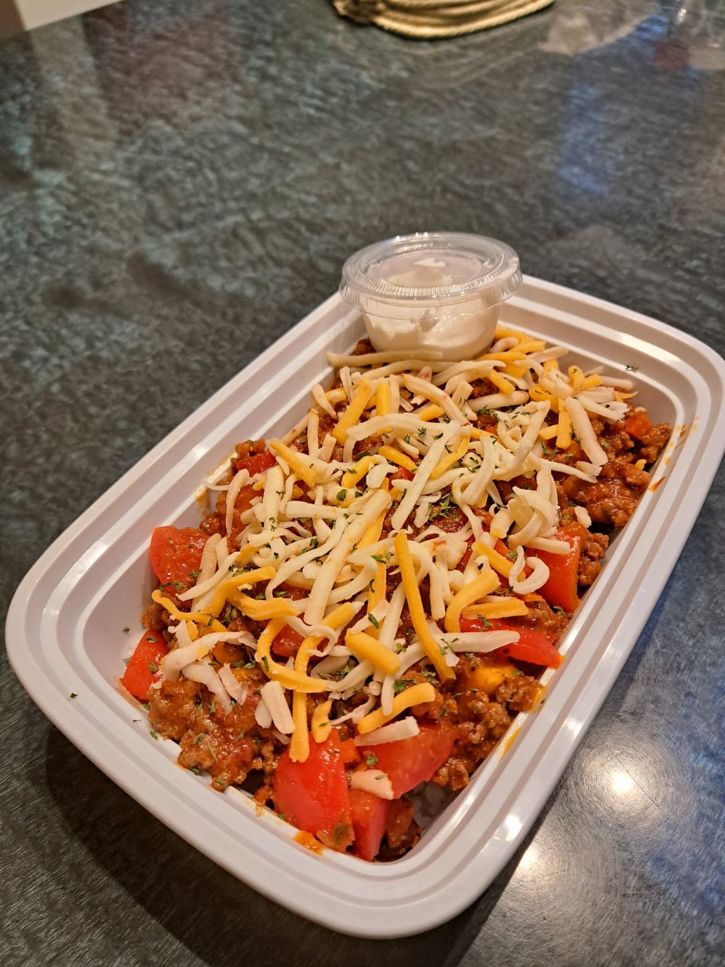 Taco Beef Bowl with Cheese & Rice